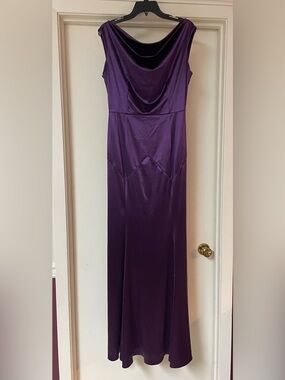 Size XL MUXXN Purple Cowl Neck Evening Dress